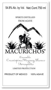 Mezcal Macurichos Crassispina Maguey Blanco Arroqueno