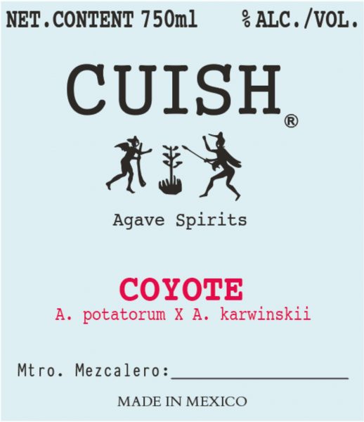 Mezcal Cuish Destilado de Agave Coyote