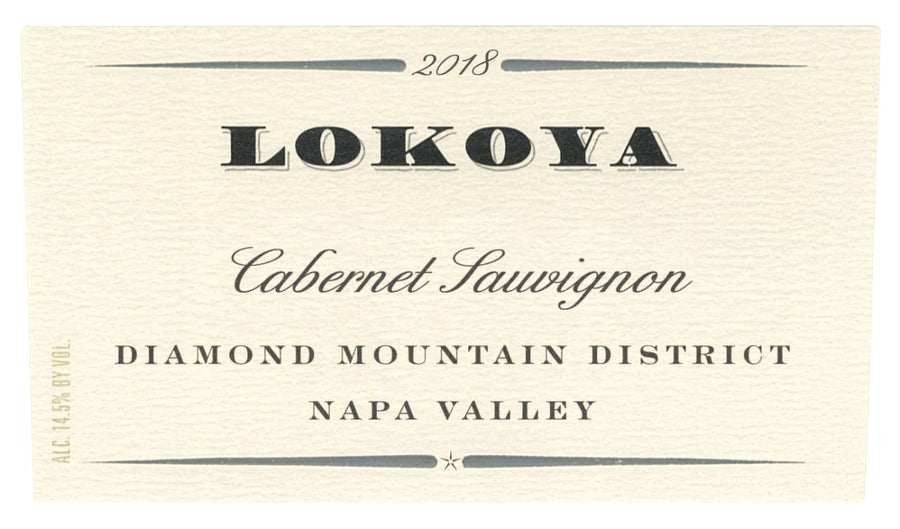 2018 Lokoya Diamond Mountain Cabernet Sauvignon