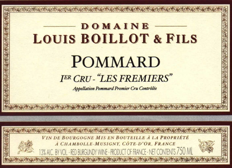 2020 Domaine Louis Boillot Pommard Les Fremiers Premier Cru